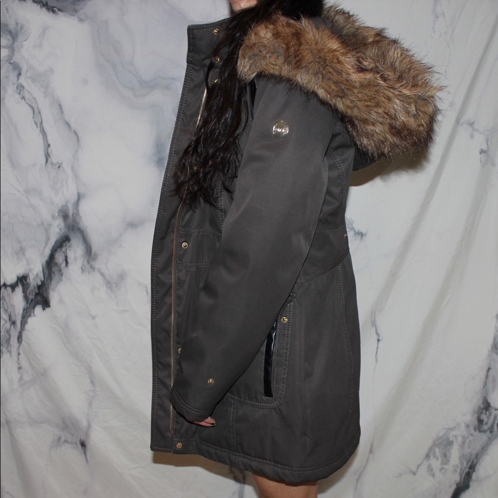Warm winter coat (army green color)